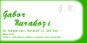 gabor murakozi business card